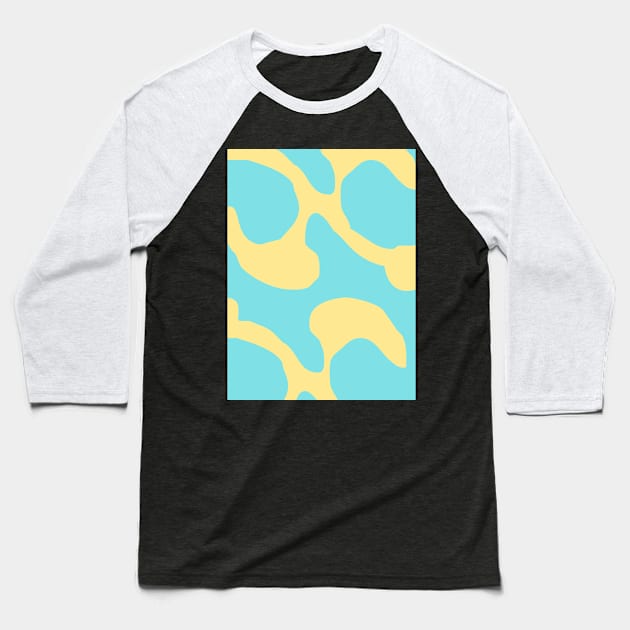 Abstract pattern baby blue swirl Baseball T-Shirt by Word and Saying